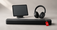 Soundbar, tablet and headphones with a red half-price tag — is it safe to buy liquidation electronics in Canada