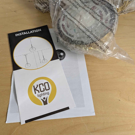 KCO Lighting Modern Gold Glass Pendant Lights Hanging Light Fixture Globe Shade