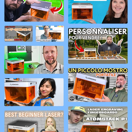 (Only 5w) ATOMSTACK P1 Dual Laser Engraver, 5W Diode, Enclosed Laser Engraving M