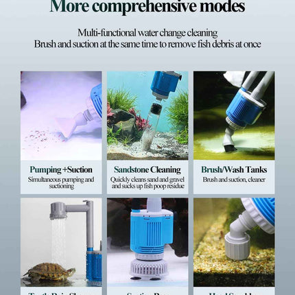 UPETTOOLS Aquarium Gravel Cleaner - Electric Automatic Removable Vacuum Water Ch