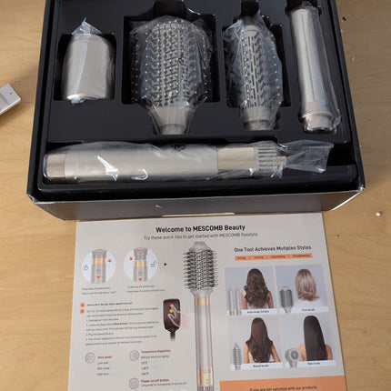 MESCOMB 5 IN 1 Hot Air Styler Hair Dryer Brush, 1500 Watts High Speed Hair Style