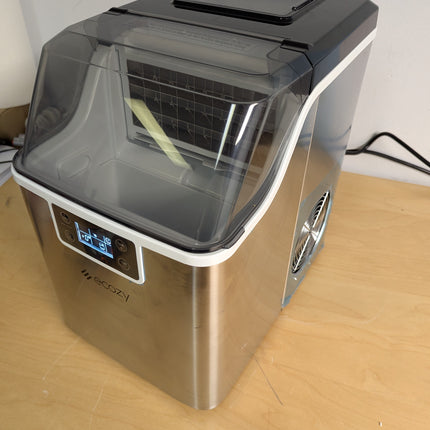ecozy Countertop Ice Makers, 45lbs Per Day, 24 Cubes Ready in 13 Mins, Stainless