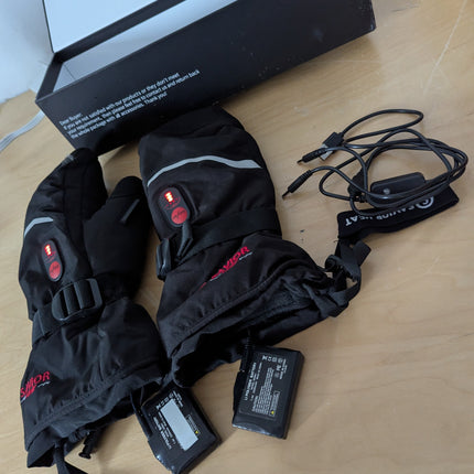 Heated Gloves for Men Women, SAVIOR HEAT Electric Battery Powered Ski Gloves, Re
