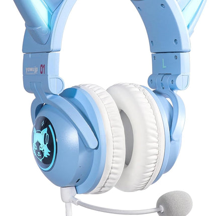 New LED Wireless Cat Ear Headphones (12 Color Changing) with Connectable Attacha