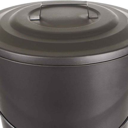 Pleasant Hearth 614 Fireplace Ash Bucket with Lid, Black