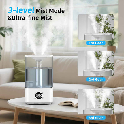 PKBD 6L Humidifier for Bedroom Large Room Home, 800ft² Wide Coverage, 26dB Quiet
