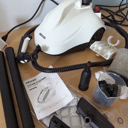 KROQO Steam Cleaner, Steam Mop with 23 Accessories, Powerful Multipurpose Portab