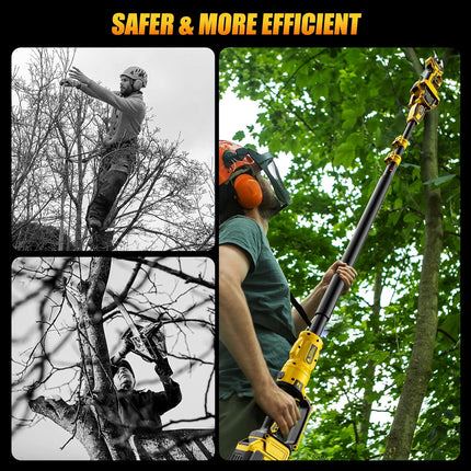 2-in-1 Electric Pole Pruning Shears Cordless Compatibility with DEWALT 20V MAX B