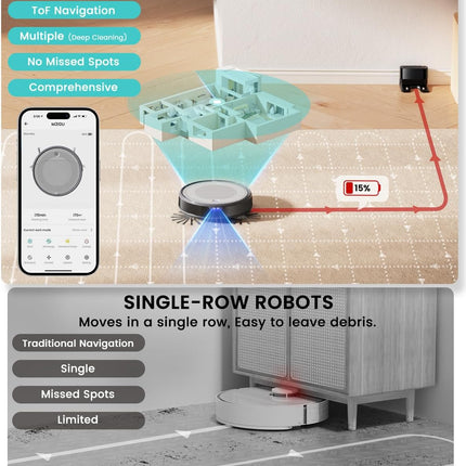 Lefant M310 Ultra Robot Vacuum and Mop, 6000Pa Suction with ToF Laser Navigation