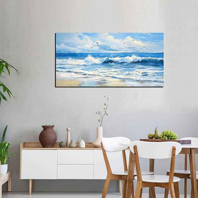 ENTANUB Ocean Wall Art, Size 48x24 Inches