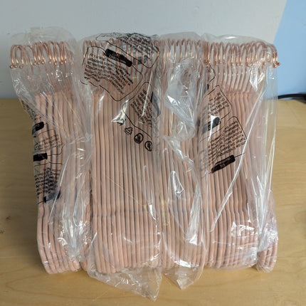 SONGMICS Velvet Hangers, Set of 50 Clothes Hanger with Rose Gold Swivel Hook, No