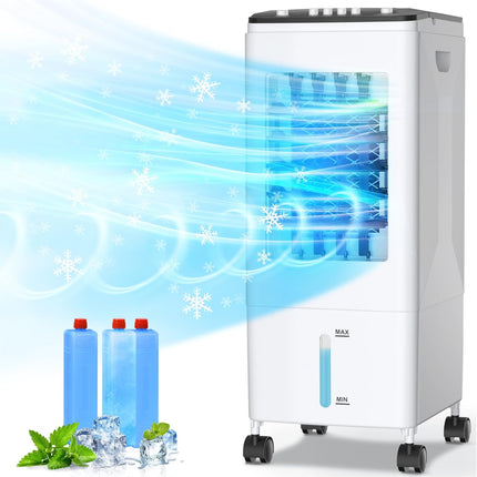 Portable Air Conditioner, 6L Water Tank with 3 Ice Packs, 3-in-1 Evaporative Coo