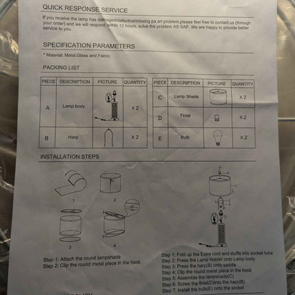 Cinkeda 27" Tall Vintage Table Lamp Set of 2 with USB C+A & Outlet,Gray Nightsta