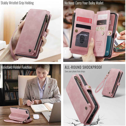 Defencase Compatible with iPhone SE 2020 2022 Case Wallet with RFID Blocking Car