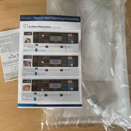 95 kPa Vacuum Sealer Machine, Food Sealer 10-IN-1 Modes Powerful Full Automatic Food Vacuum Sealing Machine with Cutter,1 Bag Roll,10 Pre-cut Bags and Accessory Hose Fully Starter Kits
