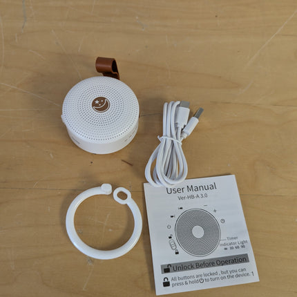 Mini Portable White Noise Machine Sound Machine with 30 Soothing Sounds for Baby