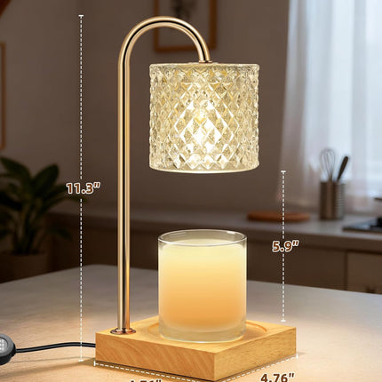 Candle Warmer Lamp, Candle Lamp Wax Warmer, Timer & Dimmer 7-Levels, Fits Cup Ja