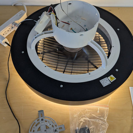 LEDIARY 20 Inch Low Profile Ceiling Fans With Lights, Led Bladeless Ceiling Fan,