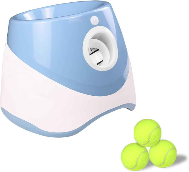 FENTERXY Automatic Dog Ball Thrower with 3 Balls Interactive Tennis Ball Launche