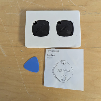 ATUVOS Air Tracker Tag 2 Pack, Luggage Tracker Key Finder Work with Apple Find M