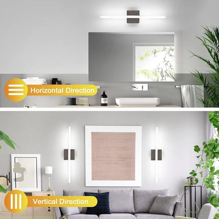 VANLAT Bathroom Vanity Light 24 Inch LED Modern Polished Chrome Wall Lighting Fi