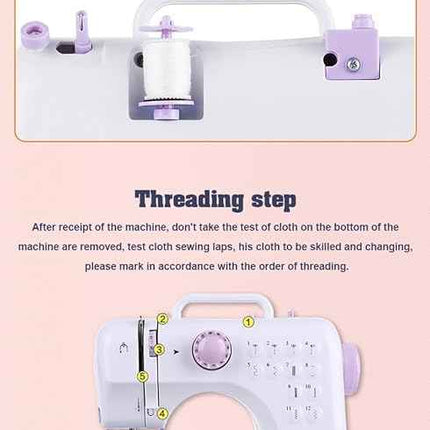 Sewing Machine for Beginners, Electric Portable Mini Sewing Machine with 50 Pcs