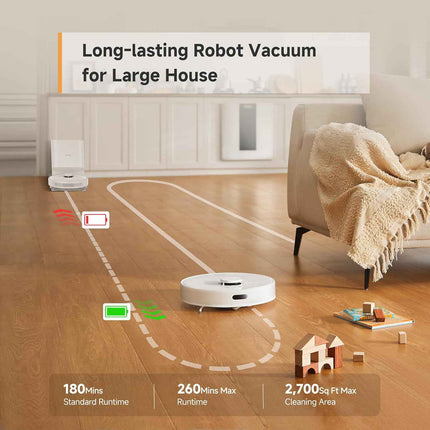 DREAME C20 Plus Robot Vacuum and Mop Combo, 90 Days Self-Emptying Robotic Vacuum