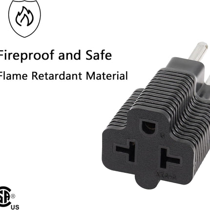 CERRXIAN 4 in 1 15 Amp to 20 Amp Plug Adapter, NEMA 5-15P to 5-15R Adapter,5-15P