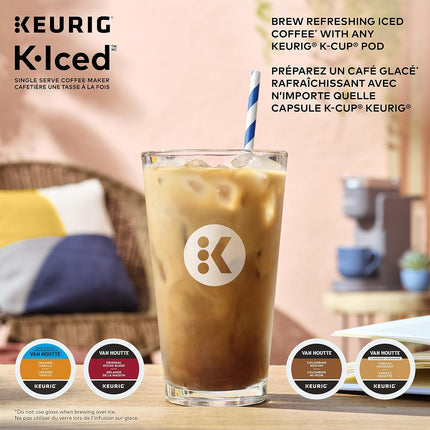Keurig K-Iced Single Serve K-Cup Pod Coffee Maker with Brew Over Ice Button, 42 oz Removable Reservoir, 3 Sizes, Grey