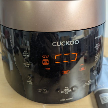 CUCKOO CRP-P1009SB | 10-Cup (Uncooked) Pressure Rice Cooker | 12 Menu Options: Q