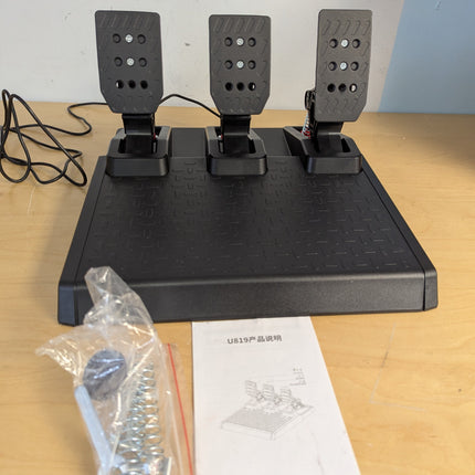 DOYO Racing Wheel Pedals, PC Gaming Steering Wheel Pedal Set, Swappable Springs,