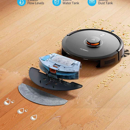 Airzeen Robot Vacuums and Mop, 3.3L Self-Emptying Robot Vacuum, 5000Pa Suction A