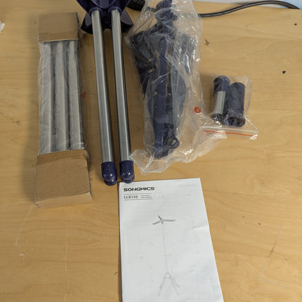 SONGMICS Clothes Drying Rack, 59-Inch Folding Laundry Drying Rack with 3 Rotatab