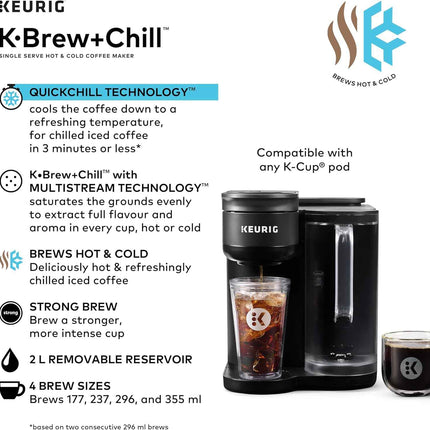 K-Brew+Chill, Single Serve Hot & Cold K-Cup Pod Coffee Maker