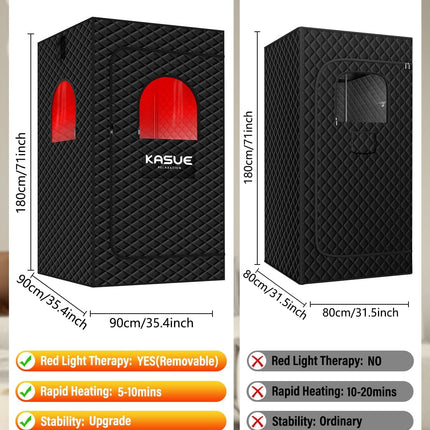KASUE Portable Sauna Tent, Single Person Folding Home Sauna, Indoor & Outdoor