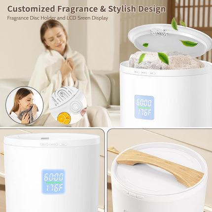 Keenray Towel Warmer Bucket, Large Towel Warmer for Bathroom with Timer, LED Dis