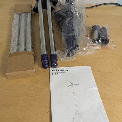 SONGMICS Clothes Drying Rack, 59-Inch Folding Laundry Drying Rack with 3 Rotatab