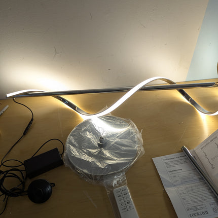 Modern Floor Lamp with Remote Control, Dimmable LED Floor Lamp for Living Room,