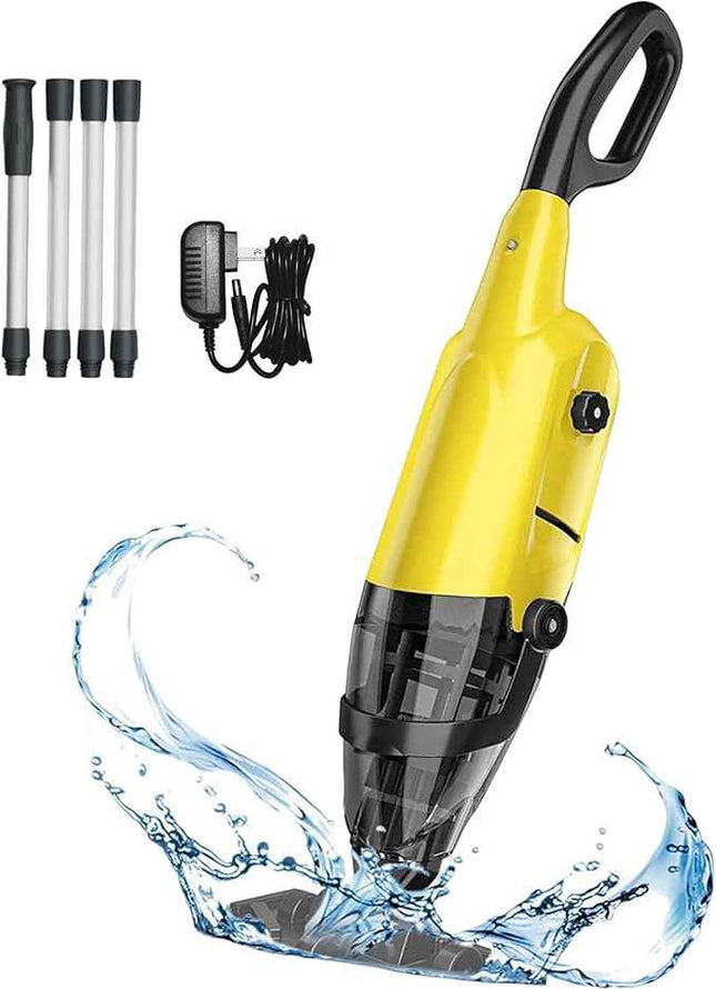 Cordless Handheld Pool Vacuum with 69" Telescopic Pole, Rechargeable Pool Cleane