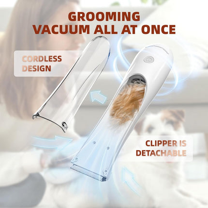 SmartTail Dog Clippers for Grooming, Professional Dog Paw Trimmer with Vacuum Ha