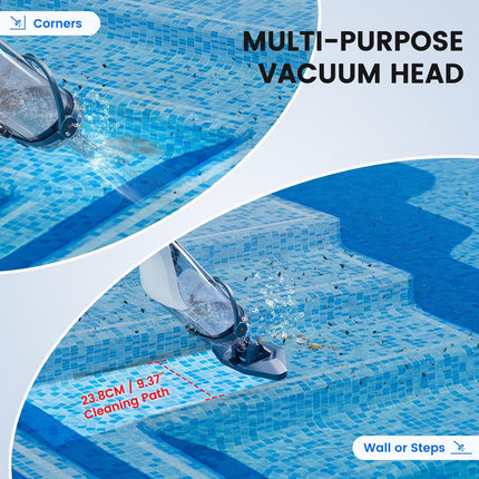 Enhulk Pool Vacuum for Above Ground Pool with Powerful Suction up to 18.5 gallon