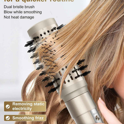 7MAGIC Hair Dryer Brush & 6 in 1 Hair Styler, Silver, 110 Volts, 1200 Watts, Ion