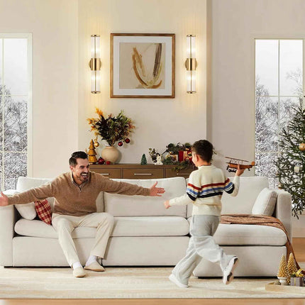 ECOBRT Glass Wall Light Fixture Indoor Antique Brass Bathroom Vanity Lights Besi