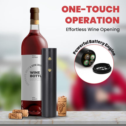 Limud Electric Wine Opener, Automatic Corkscrew with Foil Cutter, Wine Bottle Op