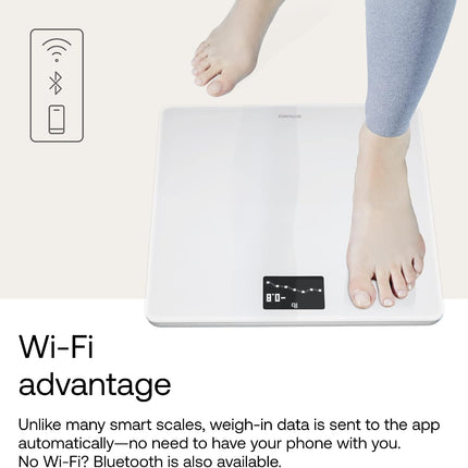 Withings Body Smart Wi-Fi Digital Scale with Weight & BMI Display, HealthMate App Sync, 8 User Profiles