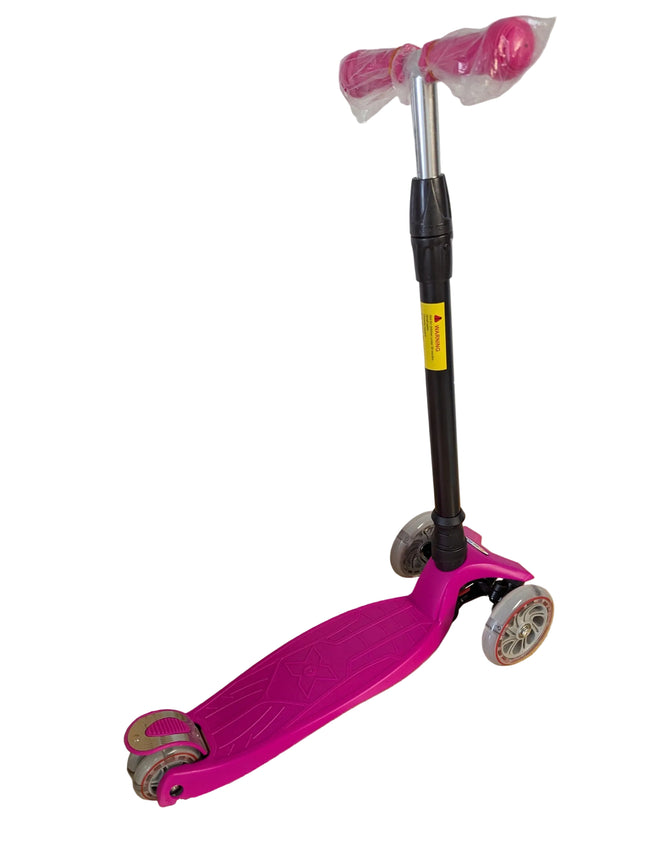Kids Scooter-Beginner Adjustable Height Handlebar, 3 LED Light-up Wheels, Kick S