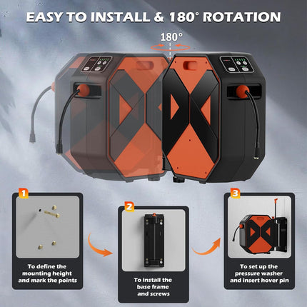 DGIVOVO Wall Mounted Electric Pressure Washer, 3500 PSI 2.5 GPM