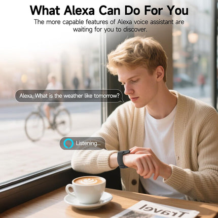 Smart Watch for Men Women (Answer/Make Call), Alexa Smartwatch Compatible with A