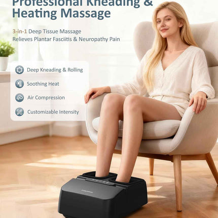 MOUNTRAX Foot Massager Machine with Heat, Gifts for Women Men, Shiatsu Foot Mass