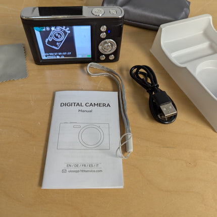 32GB Digital Camera Compact 48MP Autofocus 16X Digital Zoom Photo Camera: 2.8 In